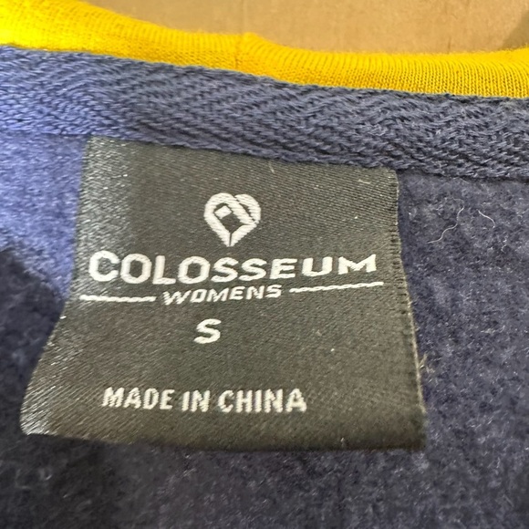 Women's Colosseum Navy West Virginia Mountaineers Tunic Pullover Hoodie - Picture 4 of 8